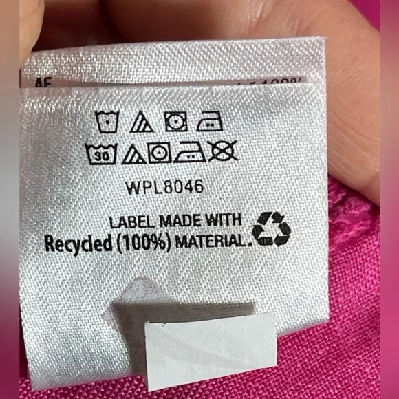 💯Linen Charter Club Fuchsia Button-Down Shirt - Picture 9 of 12